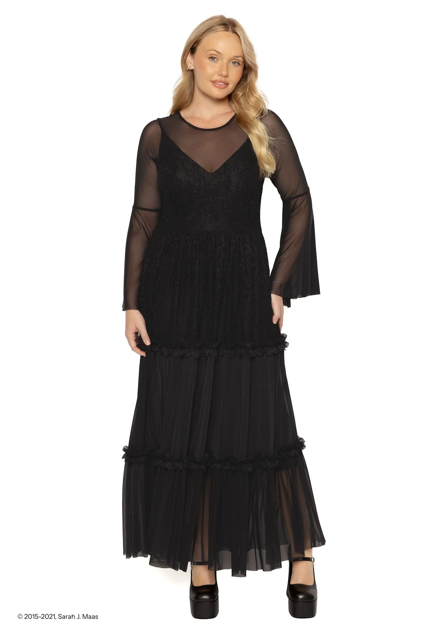 Amarantha Lace Tiered Maxi Dress - Image 5