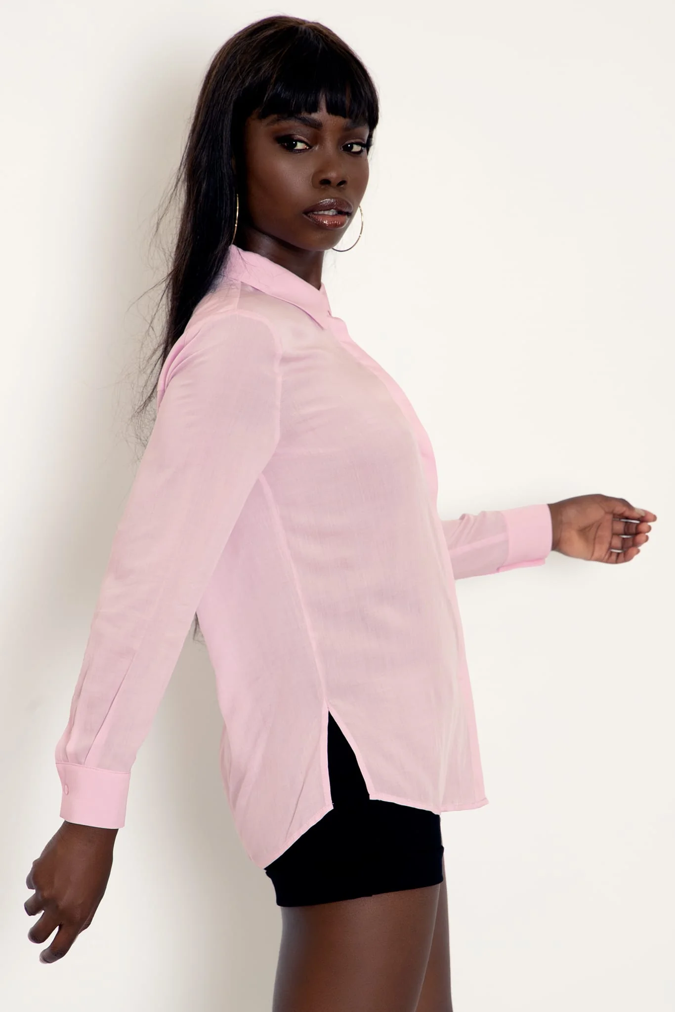 Baby Pink Button Me Up Shirt - Image 3