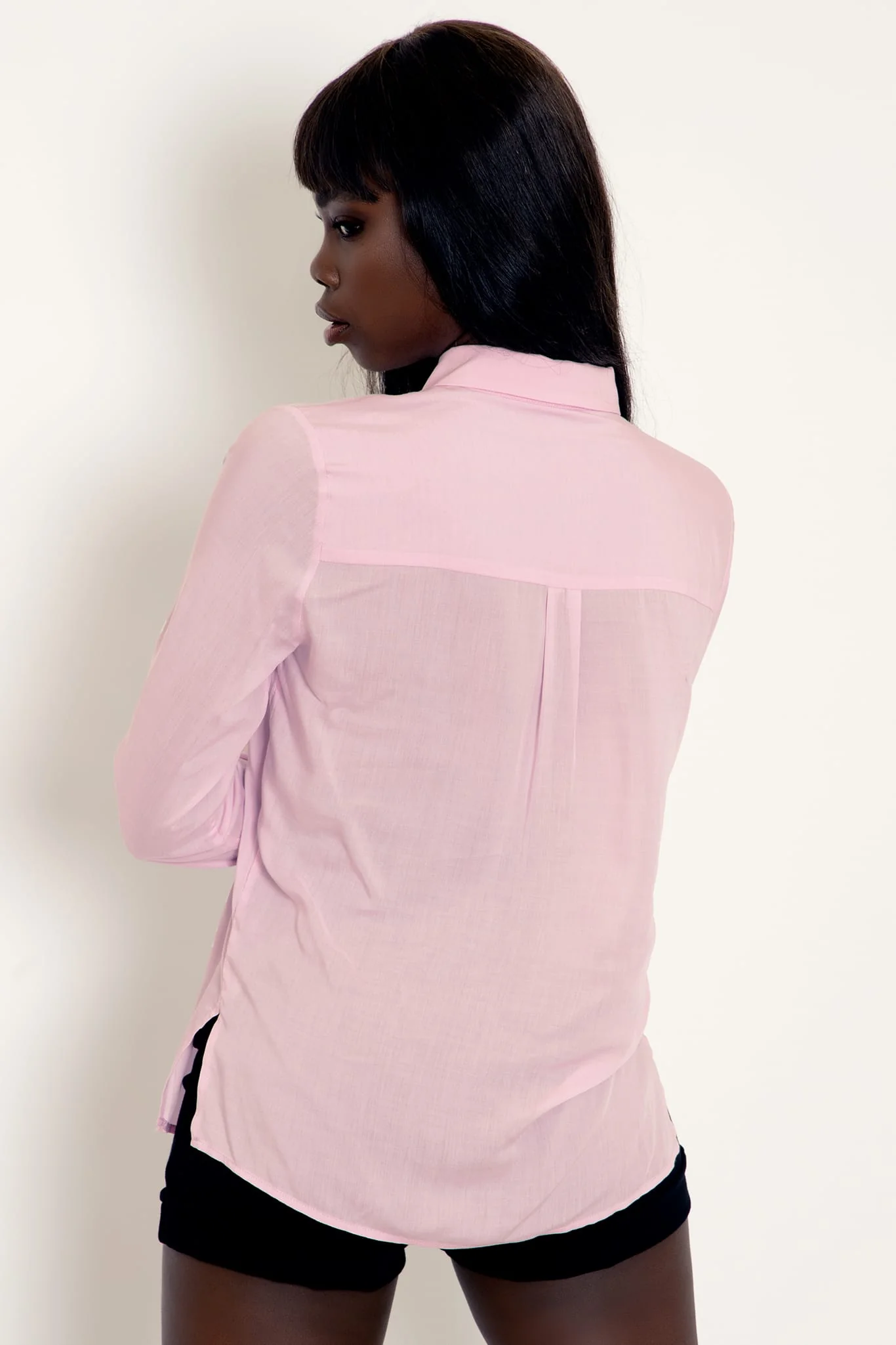 Baby Pink Button Me Up Shirt - Image 4