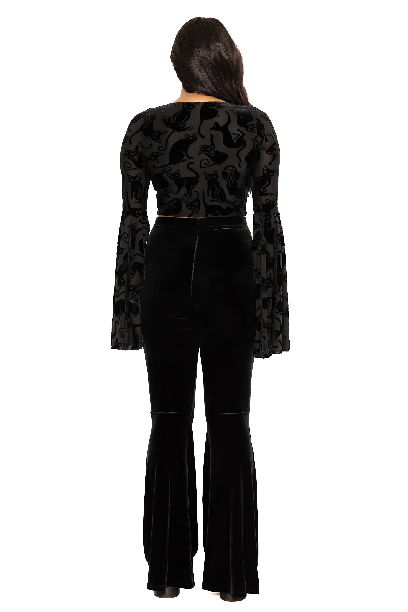 Burned Velvet Cats Spectre Top - Image 6