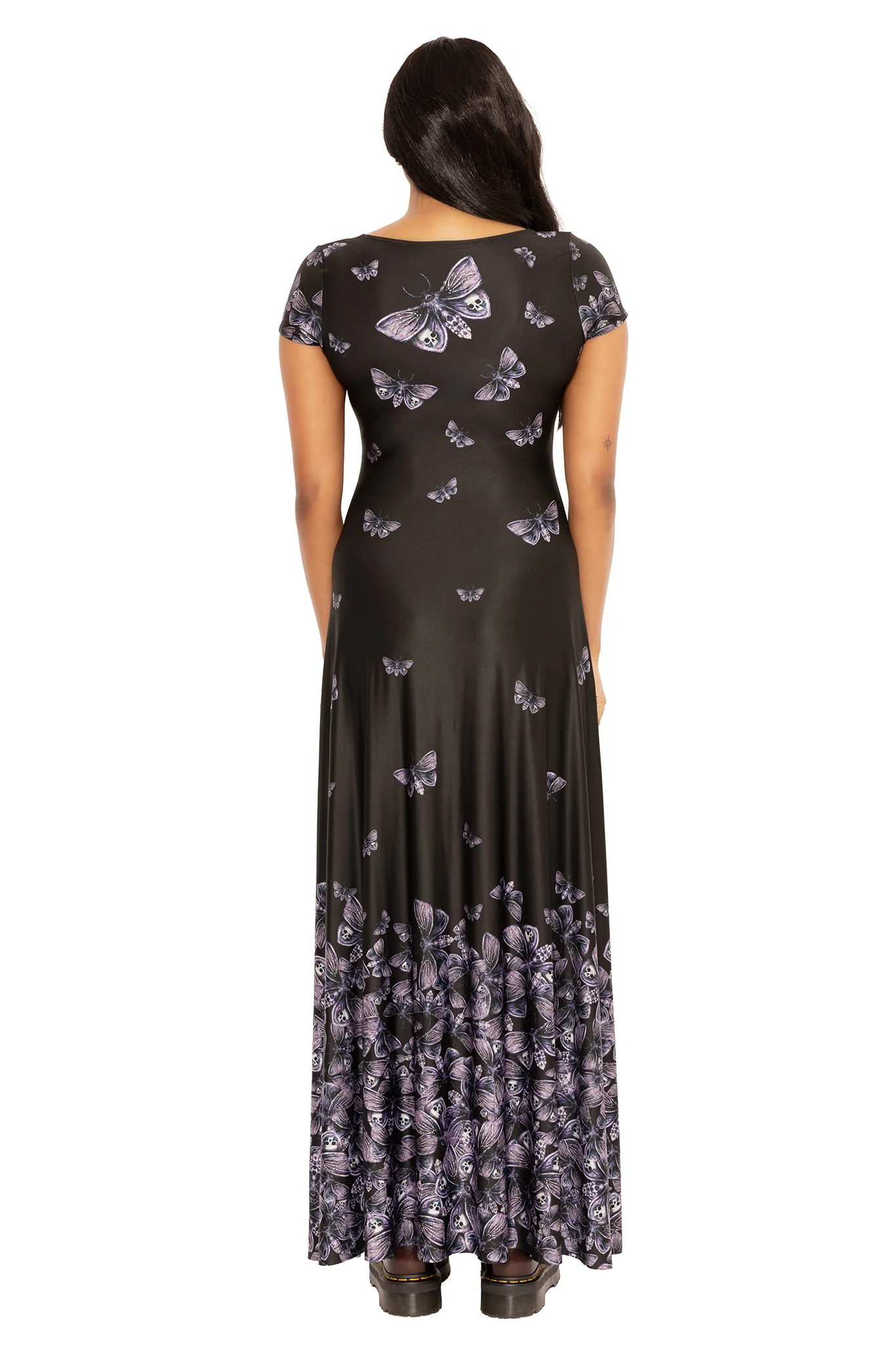 Deaths Head Hawksmoth Cap Sleeve Maxi Dress - Image 4