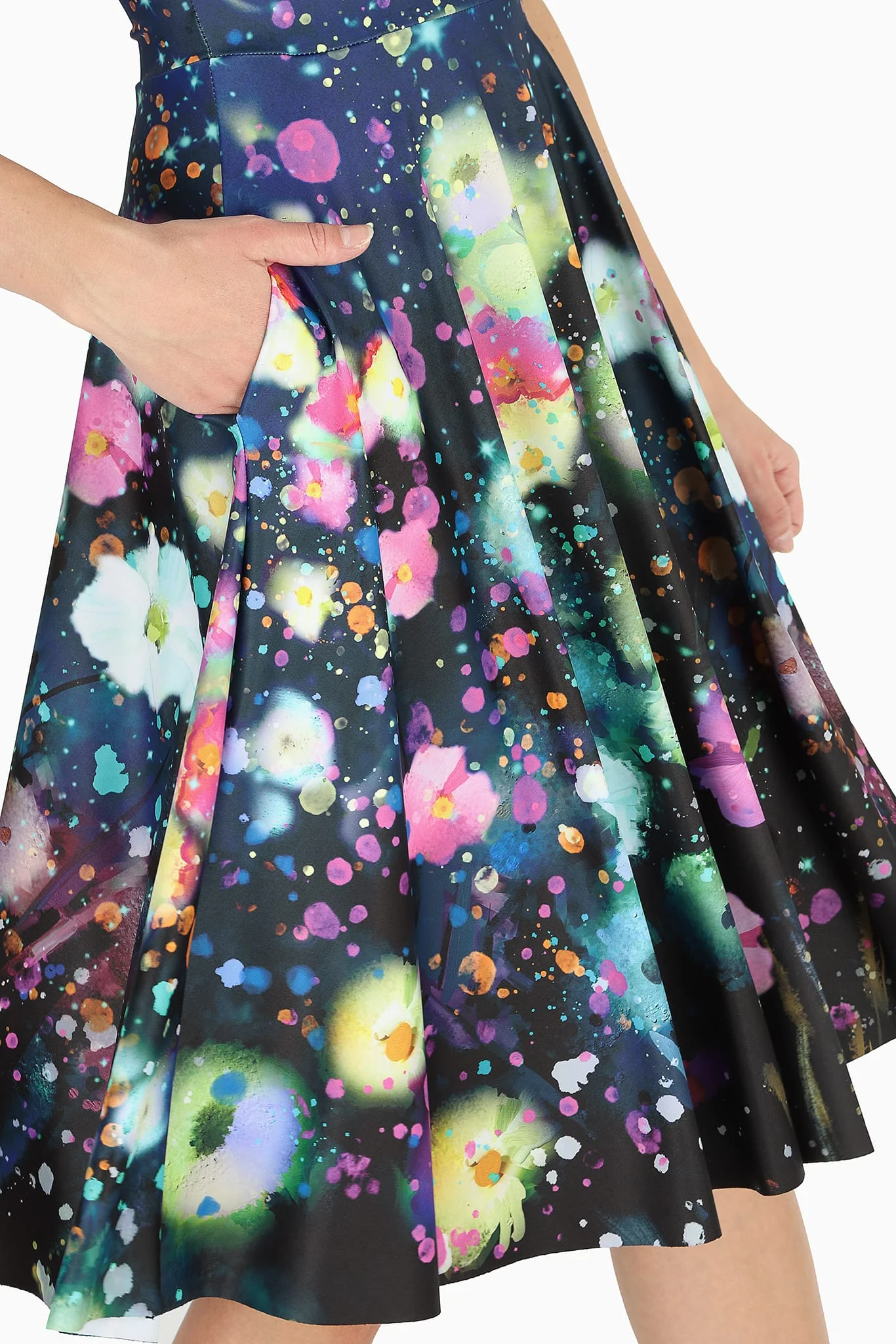 Dreaming In Twilight Water Colours Princess Midi Dress - Image 6
