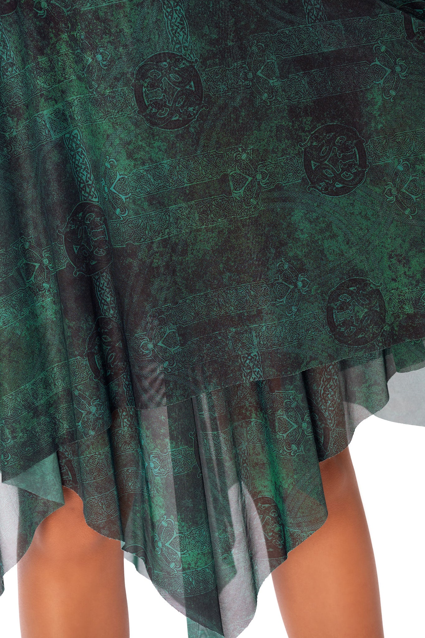 Moss Maiden Handkerchief Short Sleeve Dress - Image 9