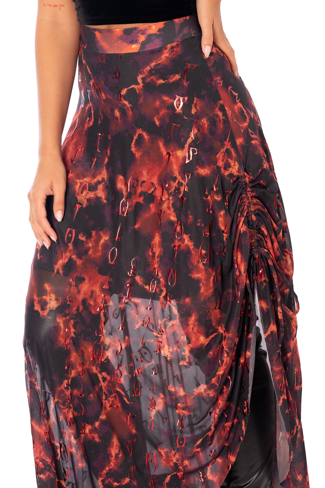 Oblivion Awaits Side Strung Maxi Skirt - Image 8