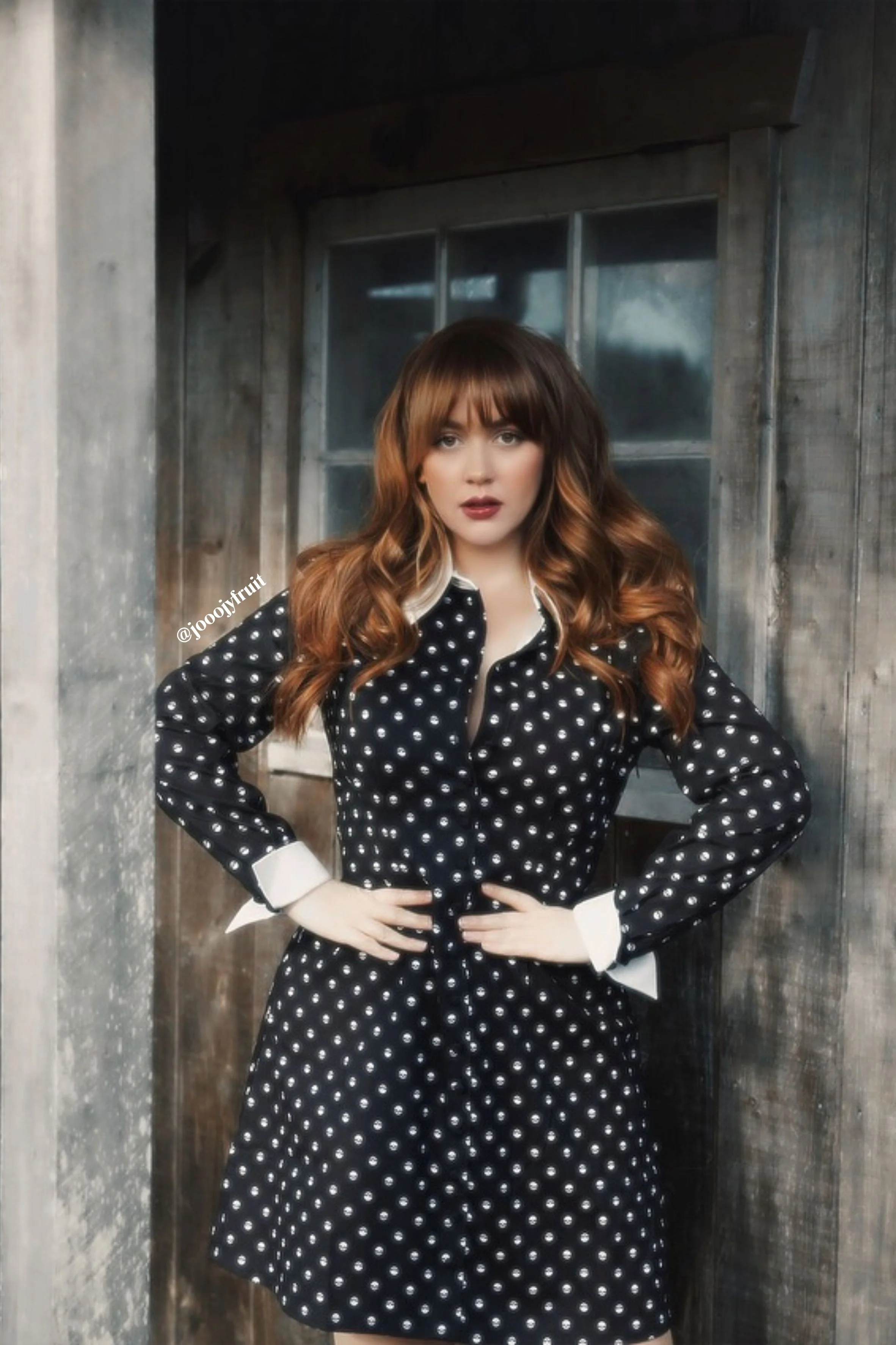 Skully Dot Long Sleeve Dress