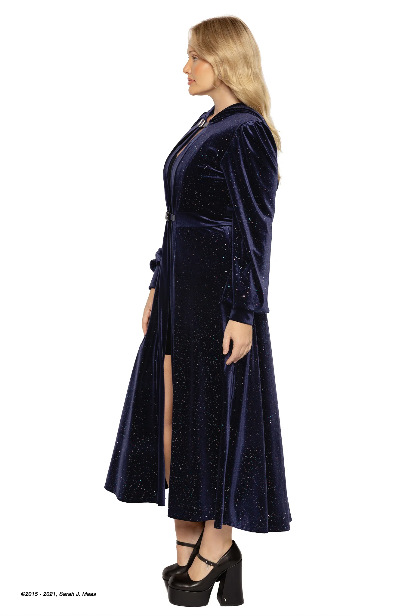Starfall Velvet Hooded Maxi Jacket - Image 3