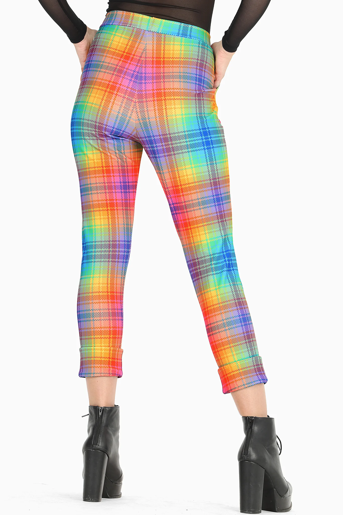 Tartan Rainbow Cuffed Pants - Image 3