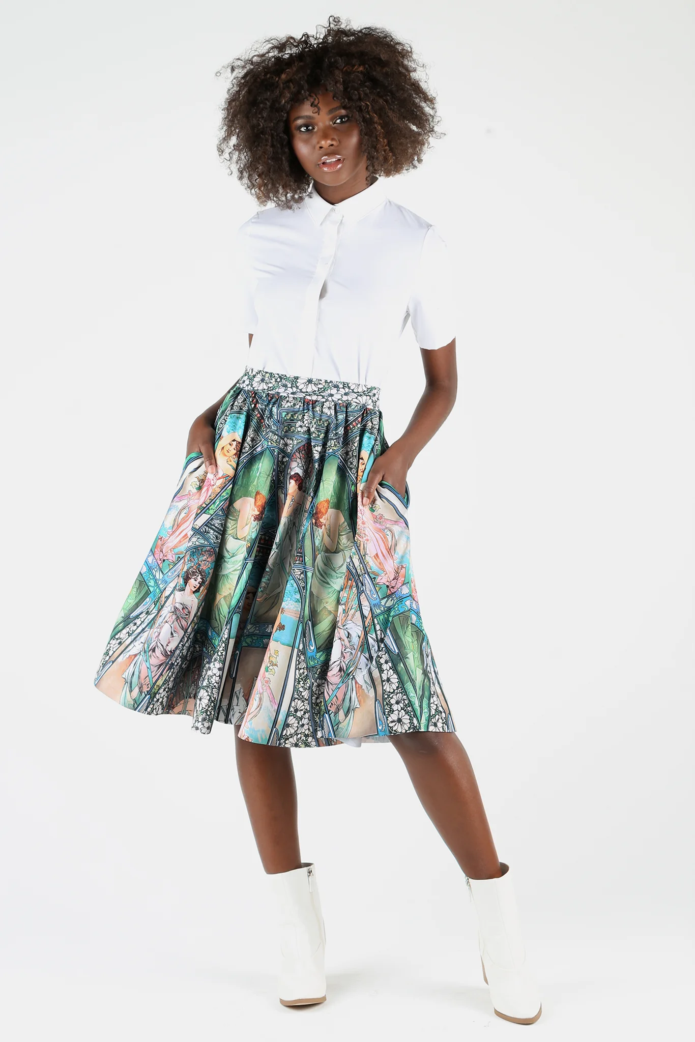 Times Of Day Pocket Midi Skirt - Image 4